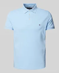 Tommy Hilfiger Slim Fit Poloshirt mit Logo-Stitching Hellblau