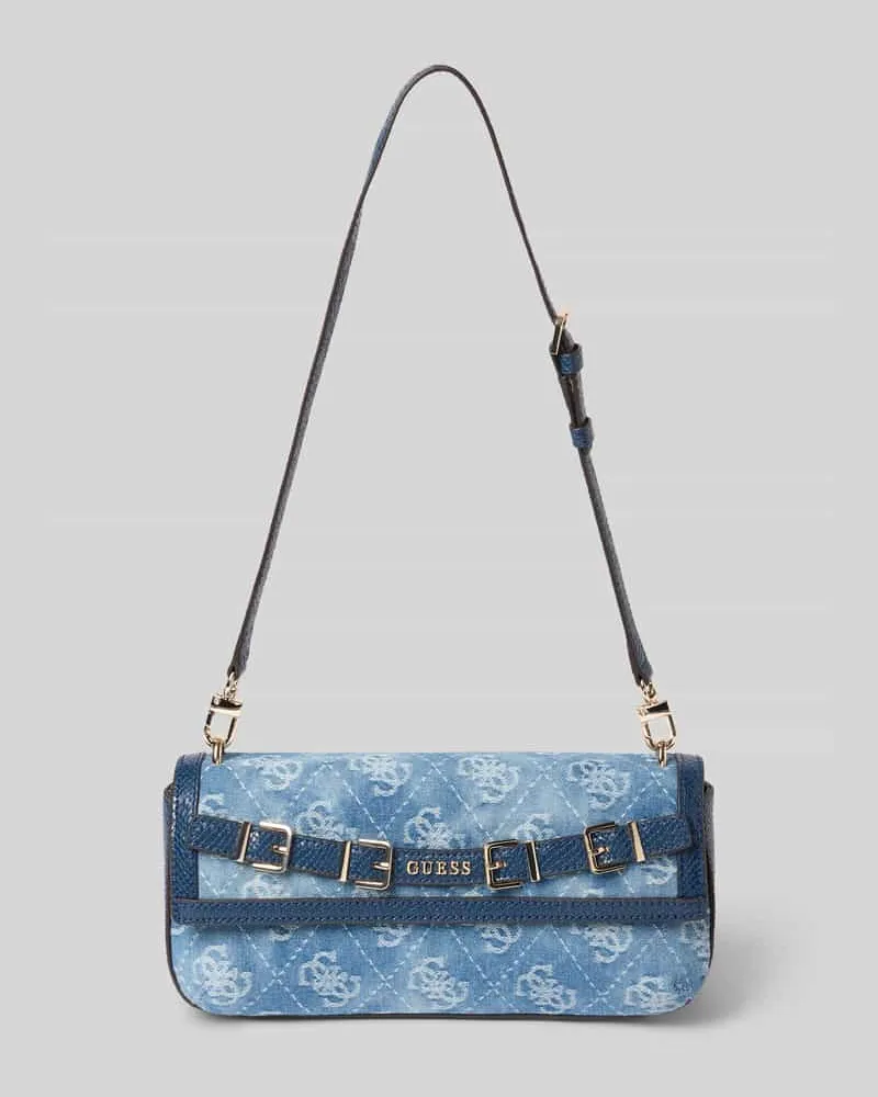 Guess Handtasche mit Label-Detail Modell 'DOVIE Jeansblau