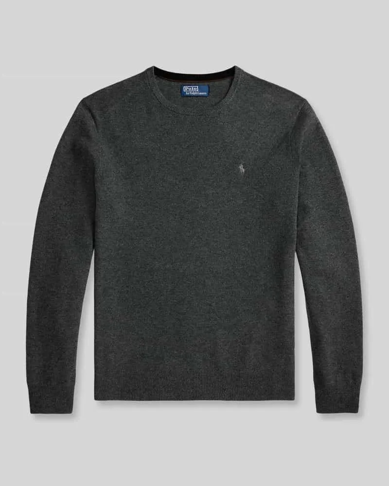 Ralph Lauren Regular Fit Pullover aus reiner Wolle Anthrazit