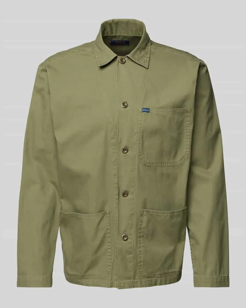 Ralph Lauren Regular Fit Jeanshemd mit Label-Detail Modell 'OSBAR Gruen