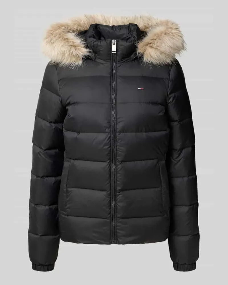 Tommy Hilfiger Shaped Fit Daunenjacke mit Logo-Stitching Black