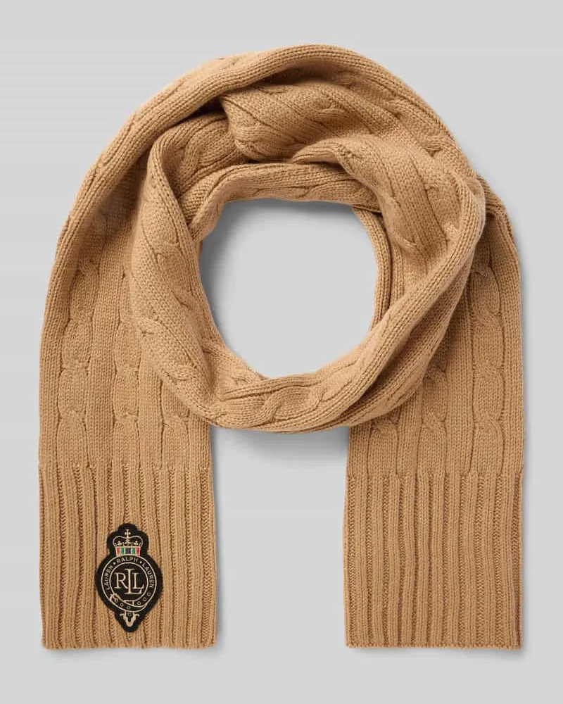 Ralph Lauren Schal mit Label-Detail Camel