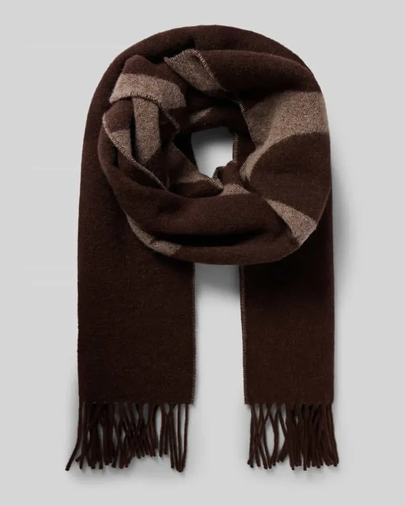 Lala Berlin Schal mit Fransen Modell 'Lala Scarf 4 Mittelbraun