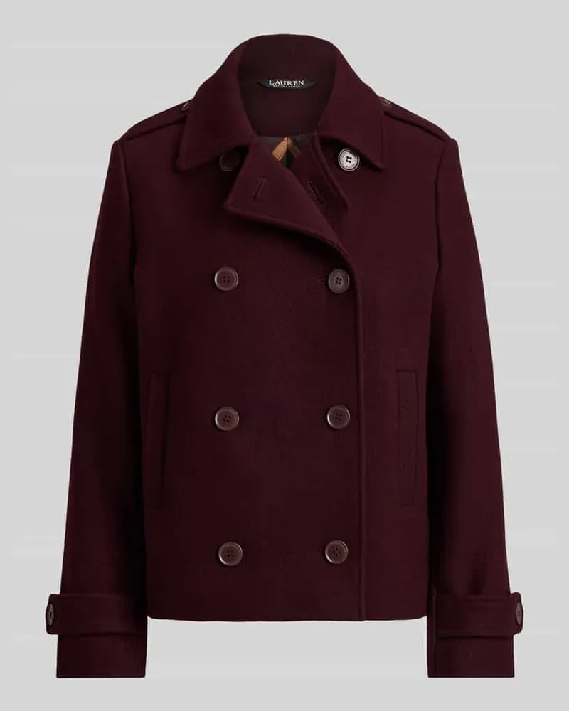 Ralph Lauren Regular Fit Mantel aus Woll-Mix Bordeaux