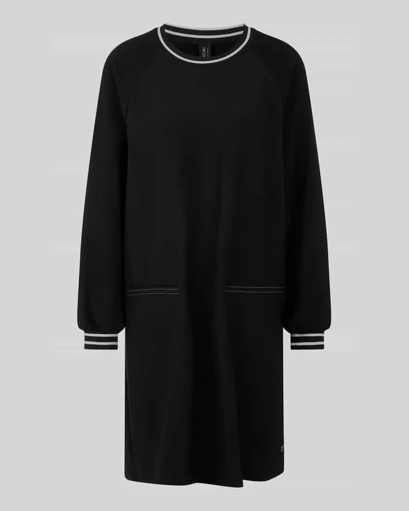 Marc Cain Knielanges Kleid mit Kontraststreifen Black