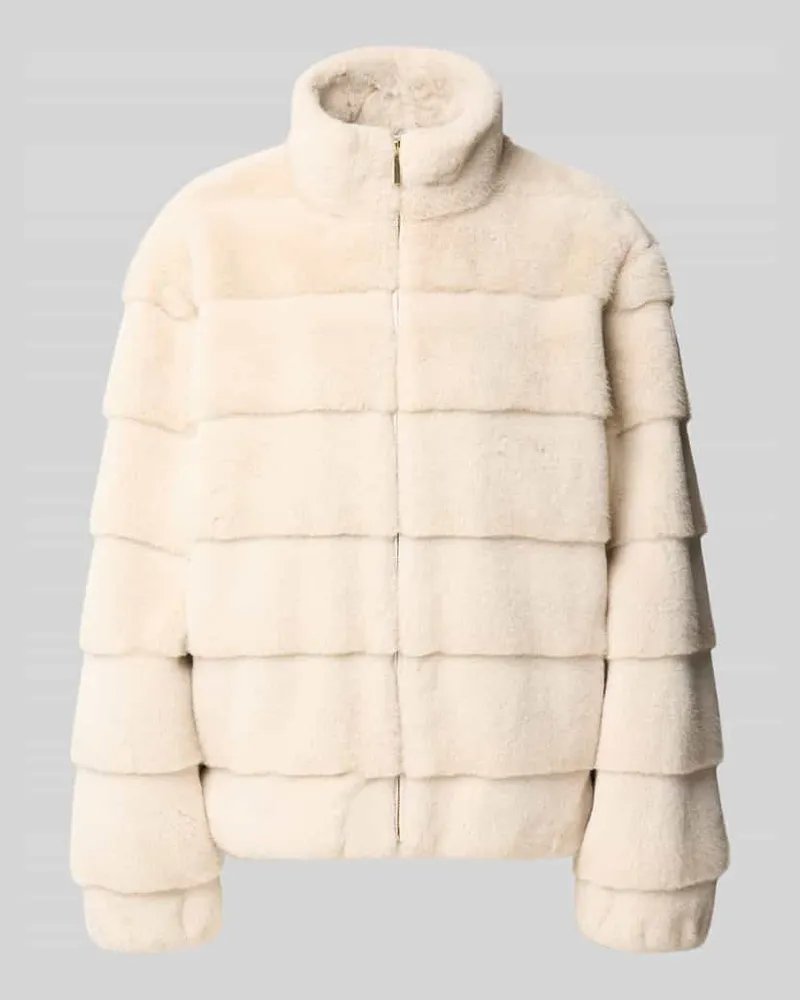 PETITE M. Regular Fit Jacke aus Kunstfell Ecru