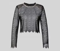 Slim Fit Longsleeve aus floraler Spitze
