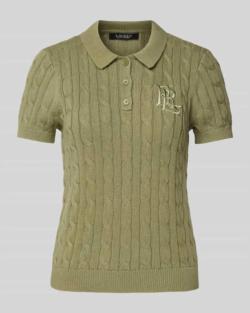 Ralph Lauren Poloshirt in Strick-Optik Oliv