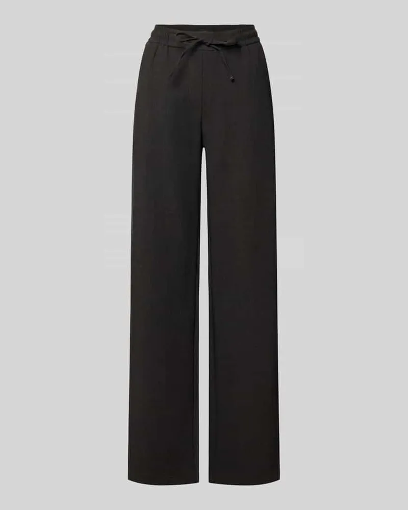 MAC Jeans Regular Fit Weite Hose mit Gummizugbund Modell 'Christy Clean Anthrazit