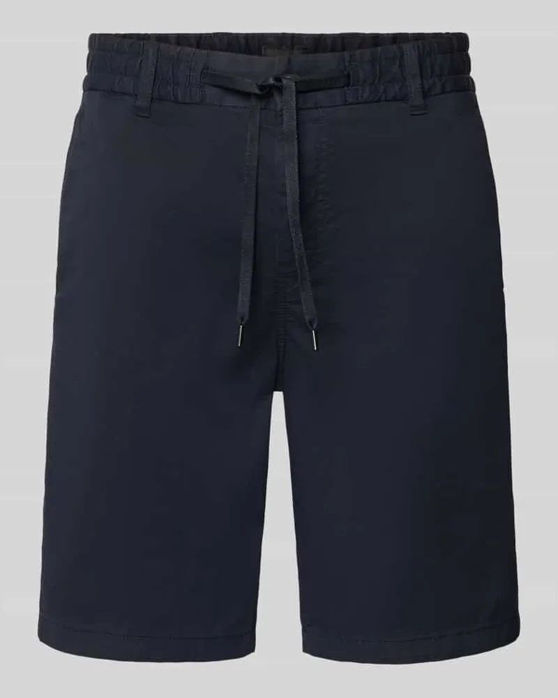 HUGO BOSS Tapered Chinoshorts aus Baumwoll-Mix Marine