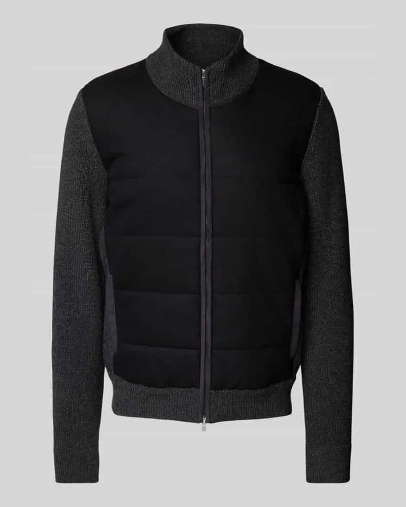 Gran Sasso Wolljacke mit Stehkragen Anthrazit