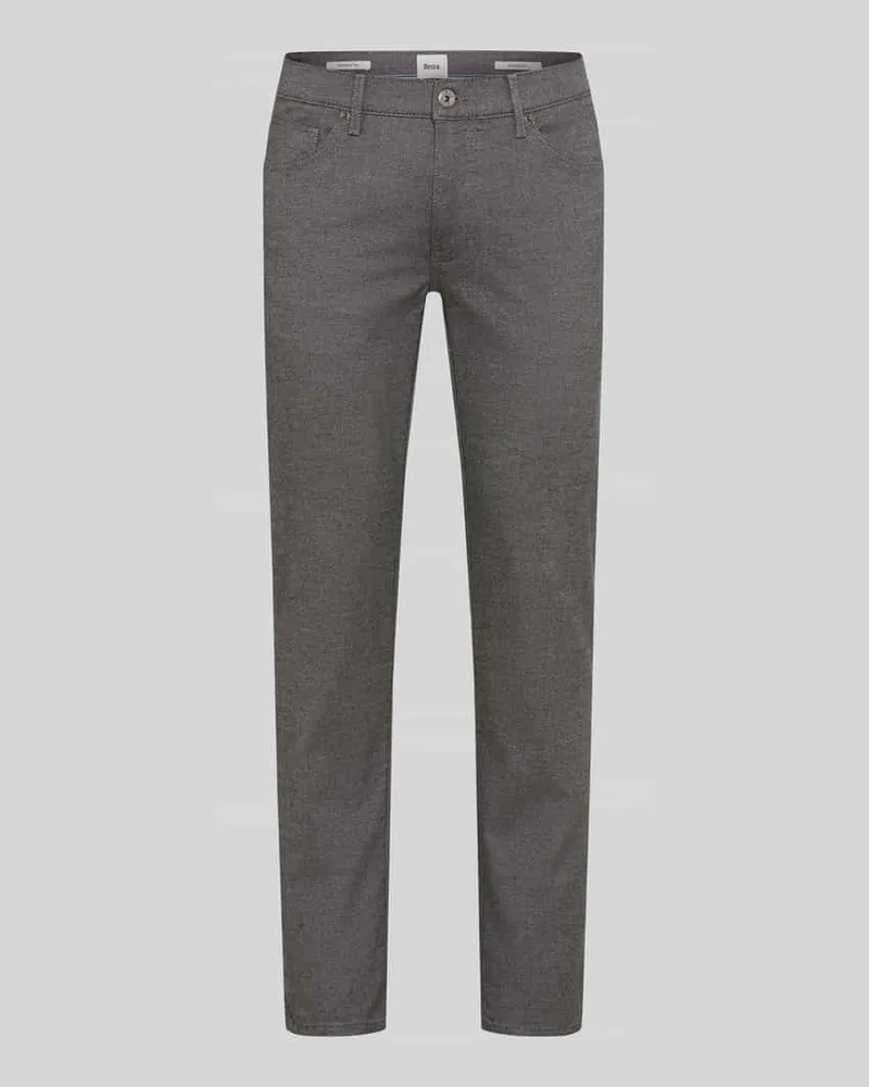 Brax Regular Fit Chino aus Baumwoll-Mix mit Viskose-Anteil Modell 'Wool Look Flex Silber