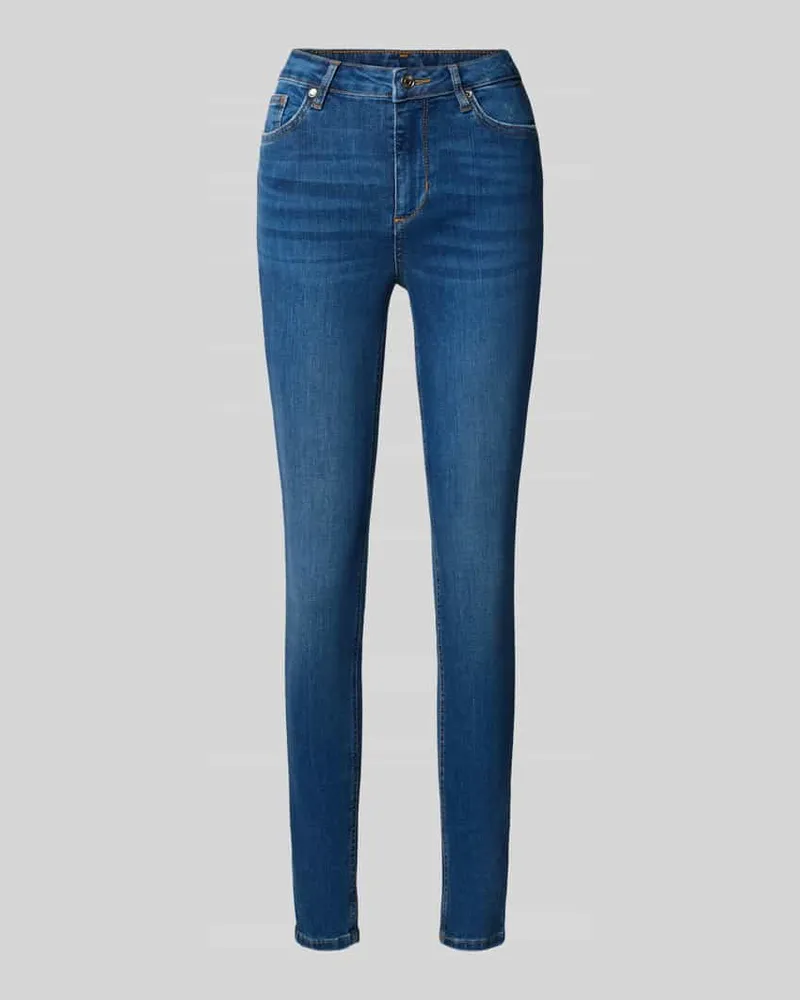 Liu Jo Slim Fit Jeans aus Baumwoll-Mix Modell "DIVINE Dunkelblau