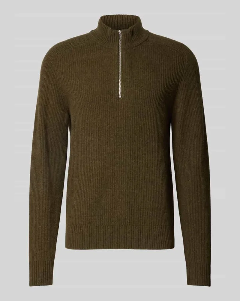 Filippa K Regular Fit Pullover aus reiner Wolle Oliv