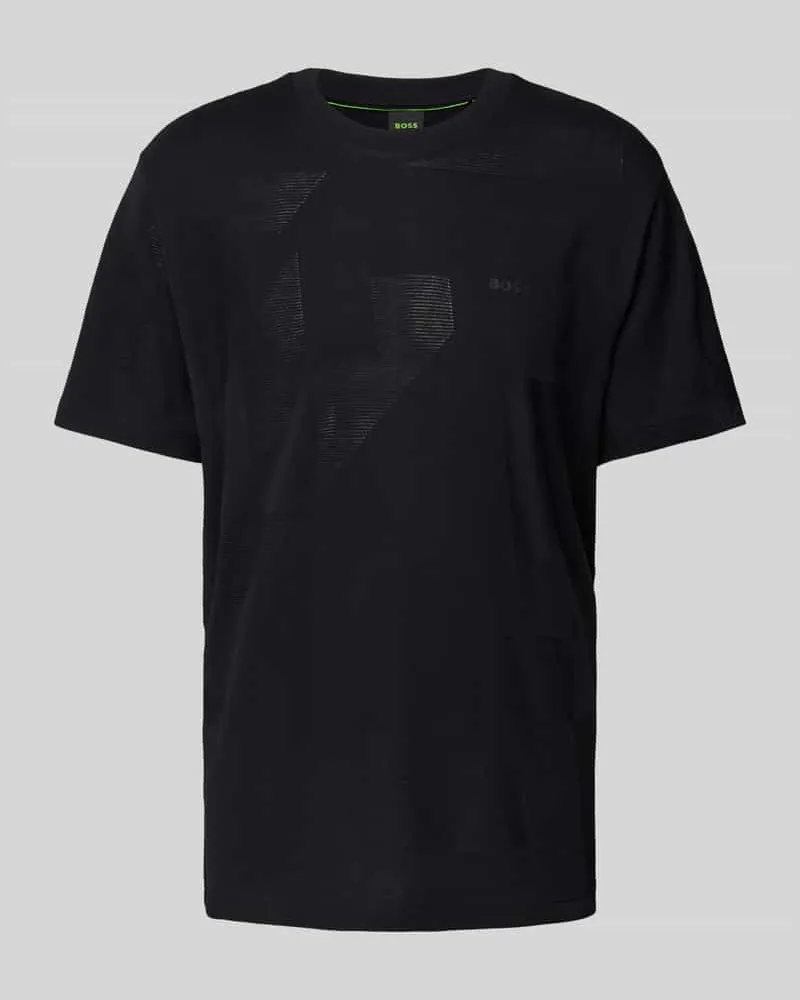 HUGO BOSS T-Shirt mit Rundhalsausschnitt Modell 'Jagged Black