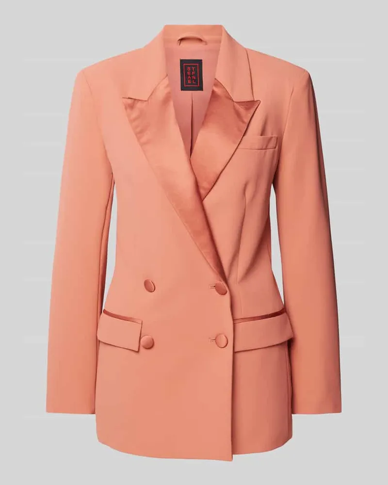 Stefanel Blazer mit Reverskragen Hellrosa