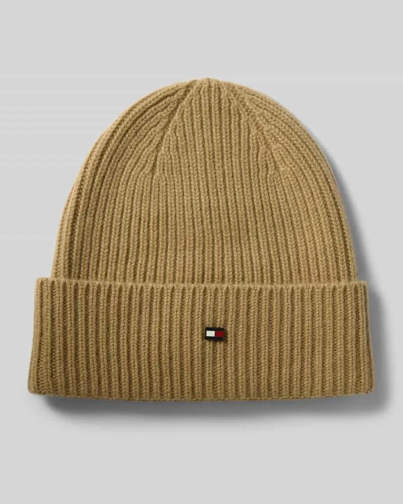 Tommy Hilfiger Beanie aus reinem Kaschmir Camel