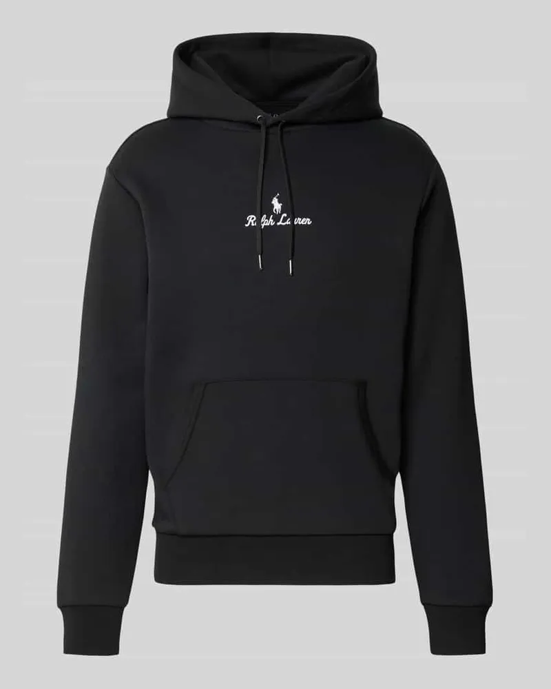 Ralph Lauren Hoodie mit Label-Stitching und Känguru-Tasche Black