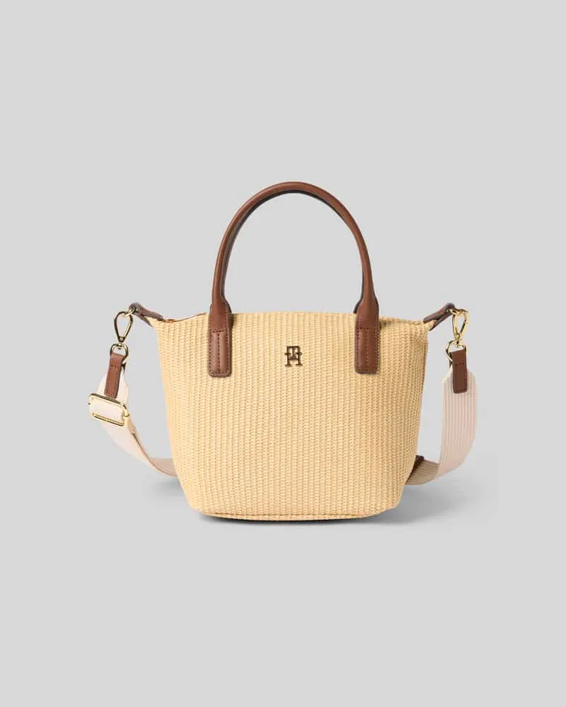 Tommy Hilfiger Henkeltasche aus Bast Sand