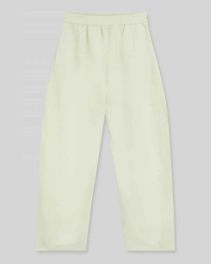 HUGO BOSS Regular Fit Barrel Leg Hose aus Leinen-Mix Modell 'TALINEN Hellgruen
