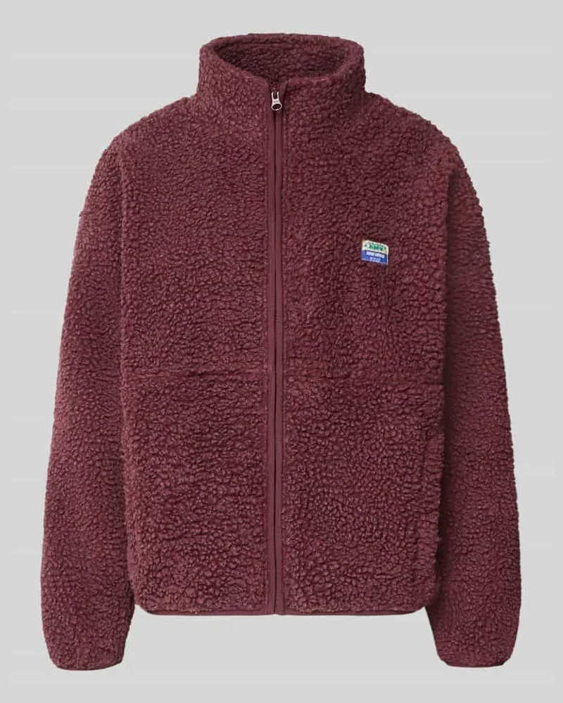 American Vintage Regular Fit Jacke aus Teddyfell Modell 'Hoktown Bordeaux