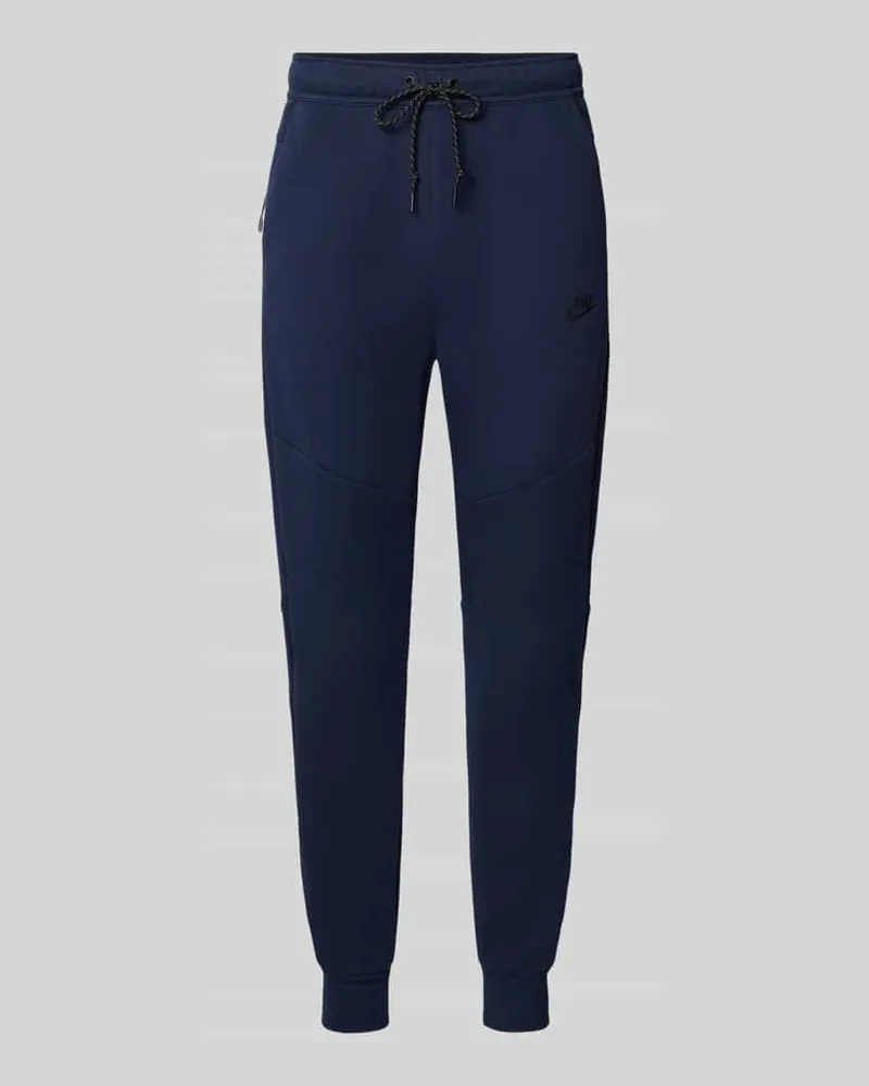 Nike Slim Fit Sweathose aus Baumwoll-Mix Dunkelblau