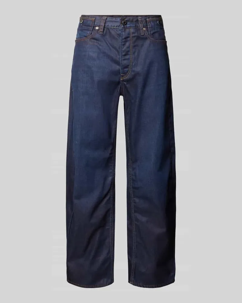 G-STAR RAW Loose Fit Jeans mit Zierknöpfen Modell 'Bend Dunkelblau