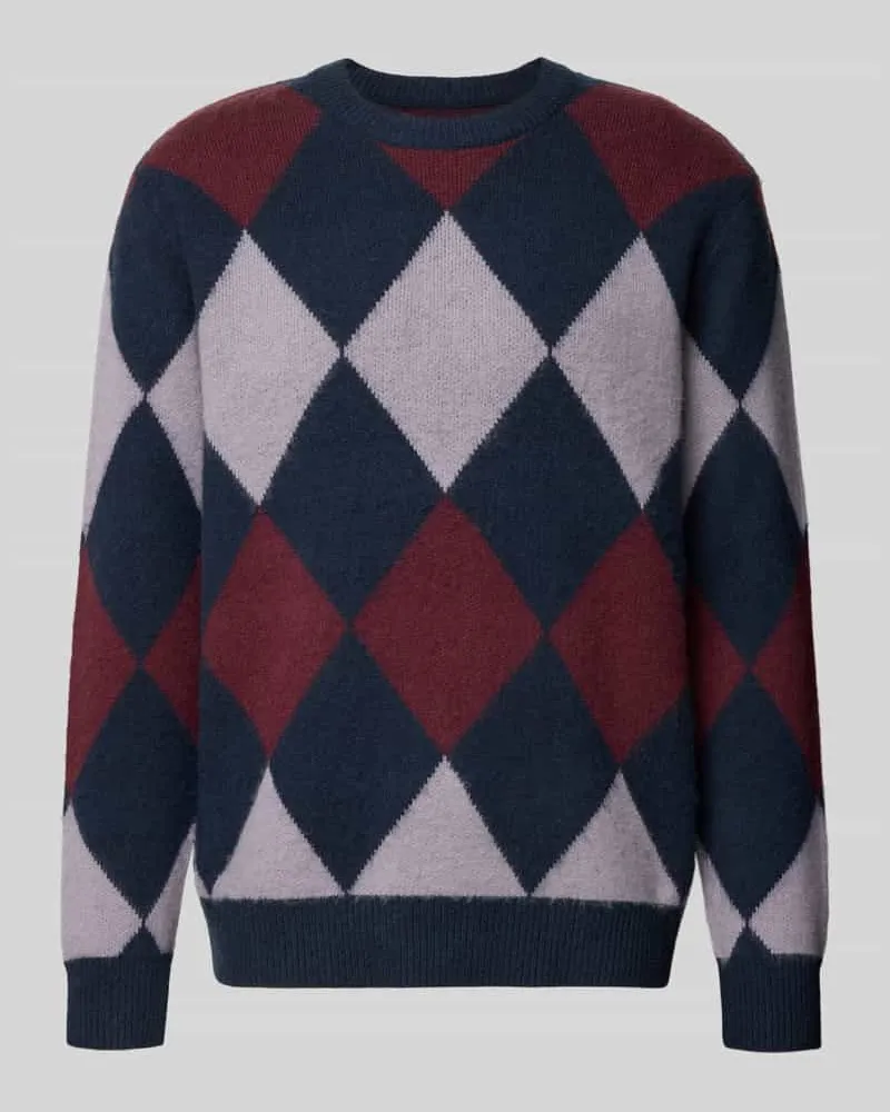Wood Wood Strickpullover mit gerippten Abschlüssen Modell 'Jan Marine