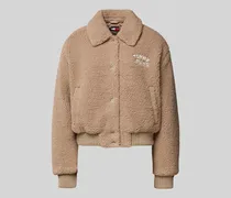 Relaxed Fit Bomberjacke aus Teddyfell