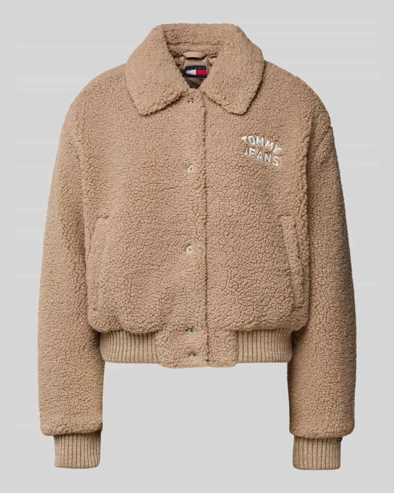 Tommy Hilfiger Relaxed Fit Bomberjacke aus Teddyfell Beige