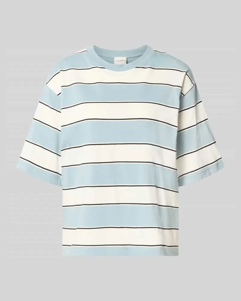Closed T-Shirt aus reiner Baumwolle Bleu