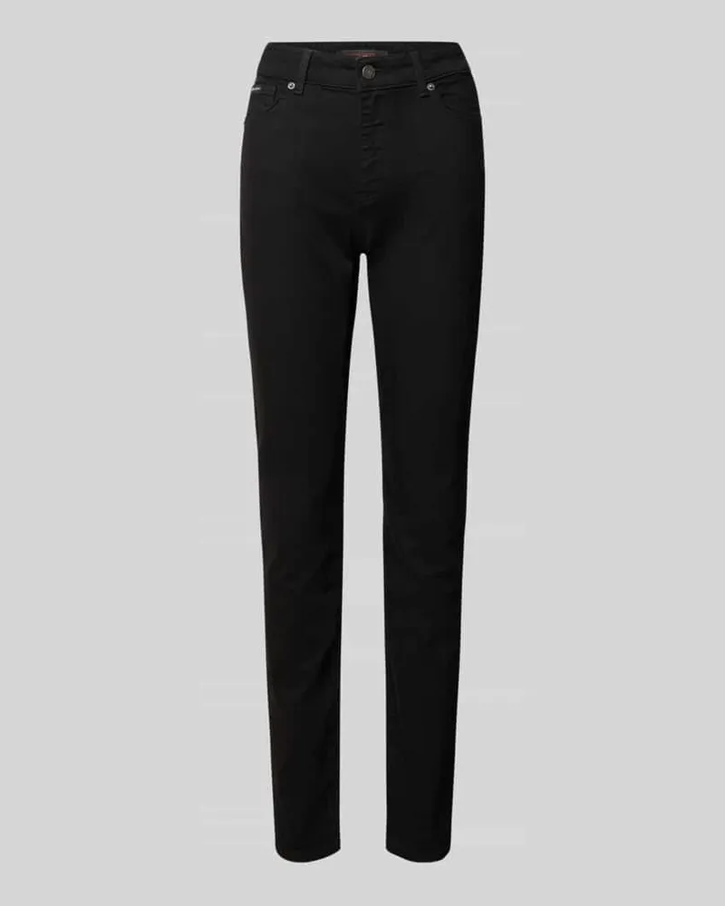 Guess Skinny Fit Jeans mit Label-Detail Black