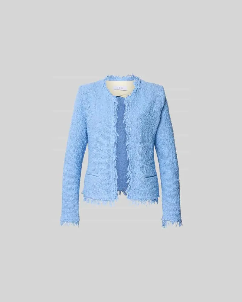 IRO Jacke mit Baumwoll-Anteil im Bouclé-Look Hellblau