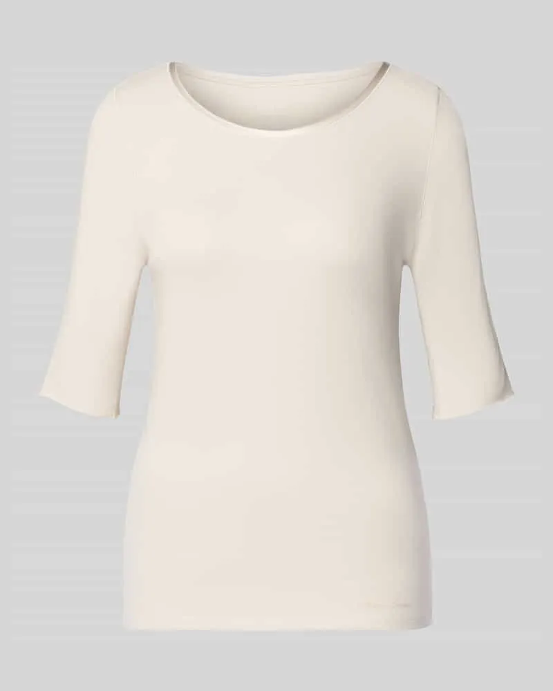 Marc Cain T-Shirt mit Rundhalsausschnitt Taupe