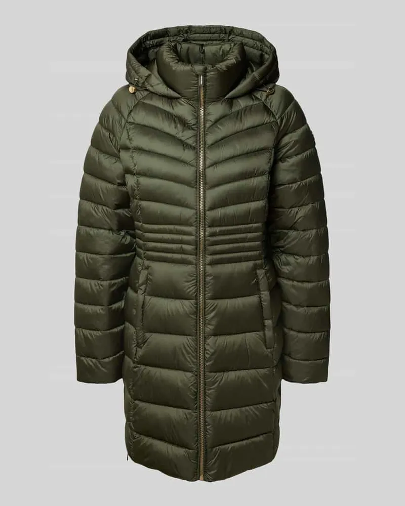 Michael Kors Steppmantel mit gefüttertem Stehkragen Modell 'Packable Dunkelgruen