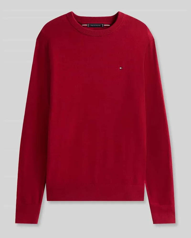 Tommy Hilfiger Regular Fit Pullover aus Baumwoll-Kaschmir-Mix Rot