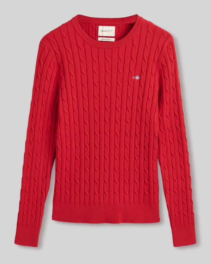 Gant Pullover mit Logo-Stitching Rot