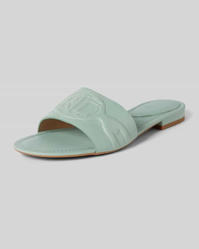 Ralph Lauren Sandalette aus Leder in unifarbenem Design Modell 'ALEGRA III Mint