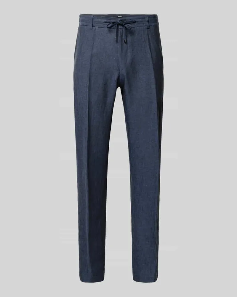 JOOP! Slim Fit Leinenhose mit Tunnelzug Modell 'Sake Marine
