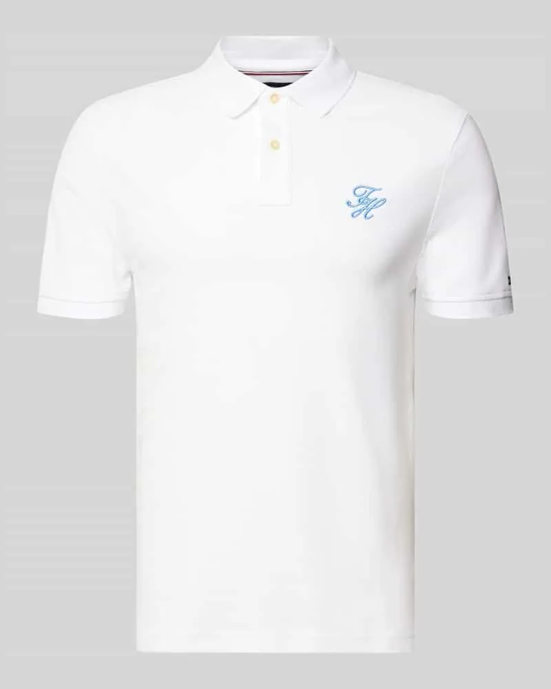 Tommy Hilfiger Regular Fit Poloshirt aus reiner Baumwolle Weiss