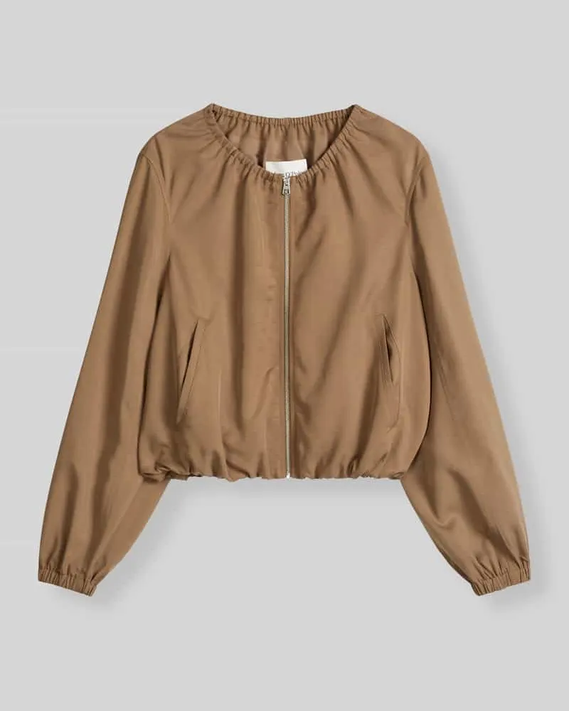 Marc O'Polo Loose Fit Jacke aus Lyocell-Leinen-Mix Hazel