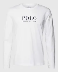 Ralph Lauren Longsleeve mit Label-Print Modell 'LIQUID Weiss