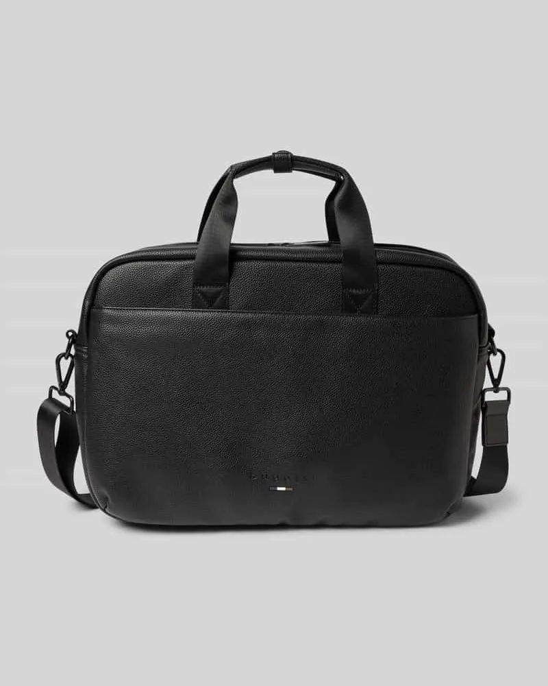 Bugatti Laptoptasche mit Logo-Prägung Modell 'RICO Black