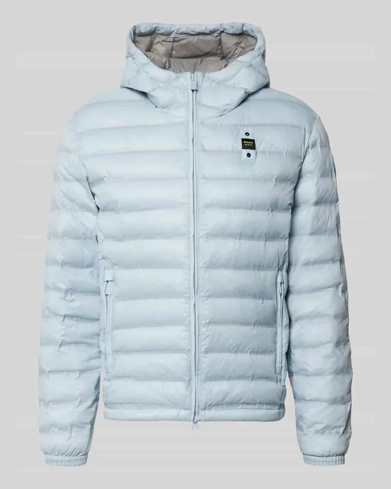 Blauer Steppjacke mit Zweiwege-Reißverschluss Modell 'Charles Hellblau