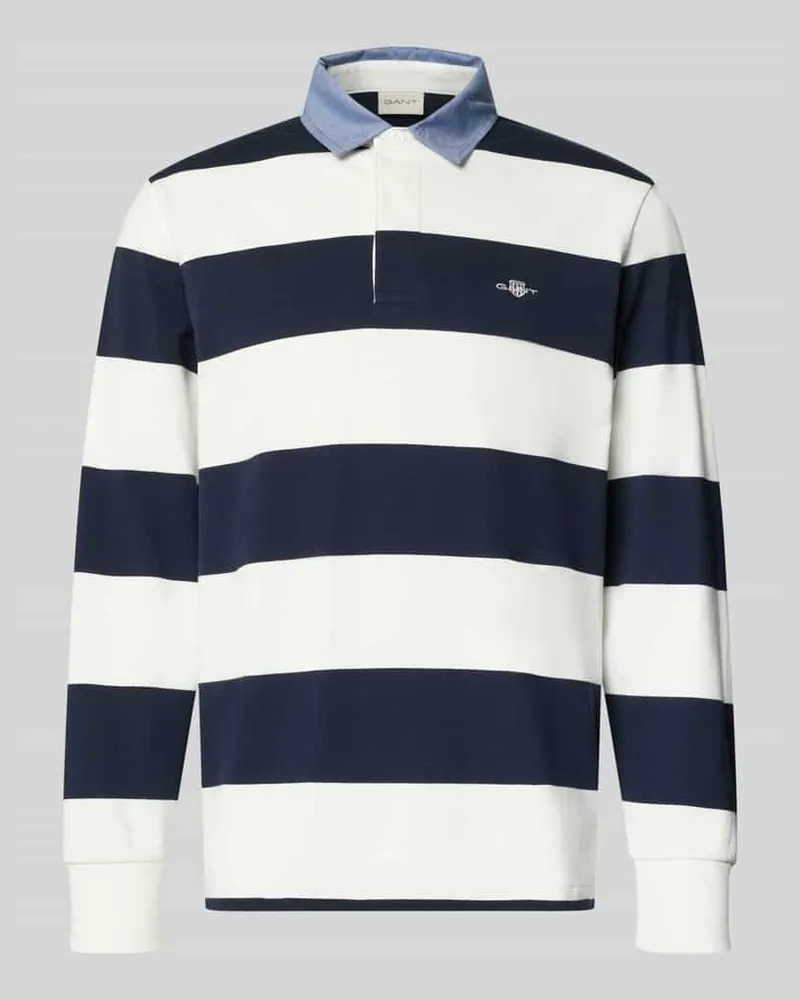 Gant Sweatshirt mit Label-Stitching Offwhite