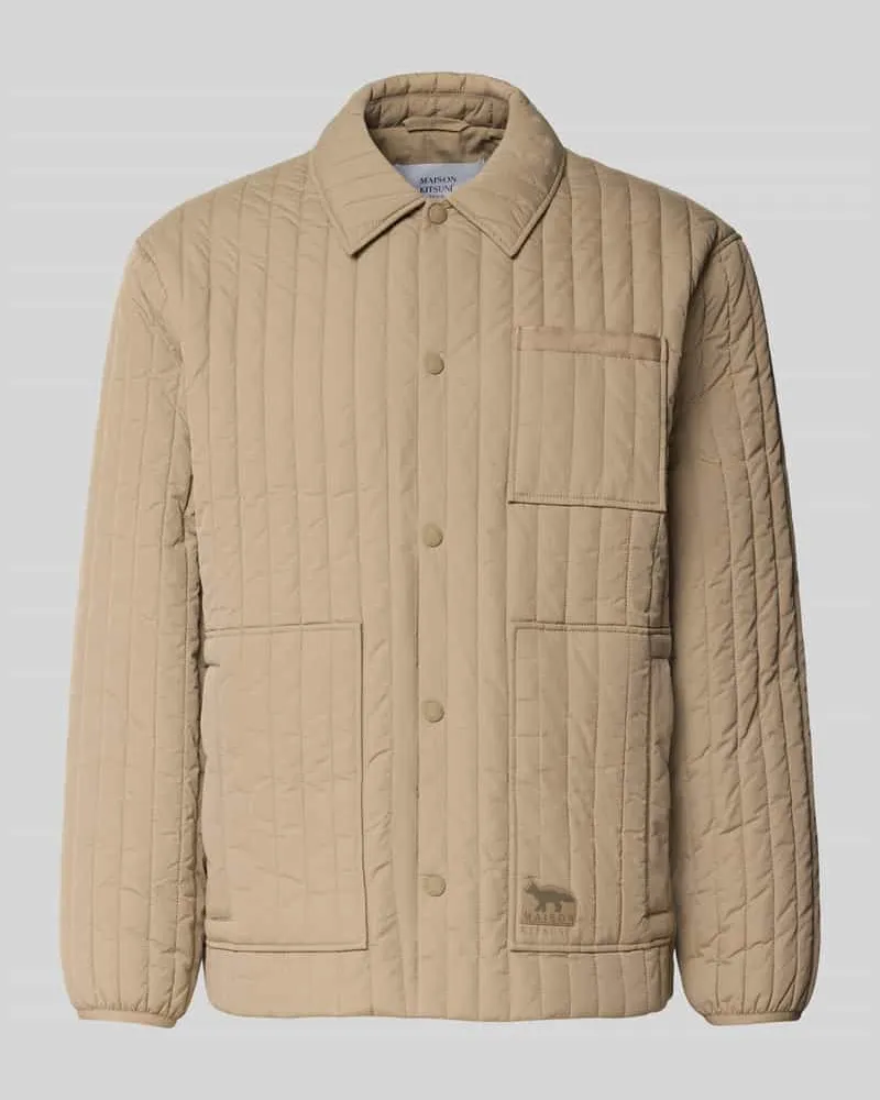 Kitsuné Steppjacke mit Brusttasche Beige
