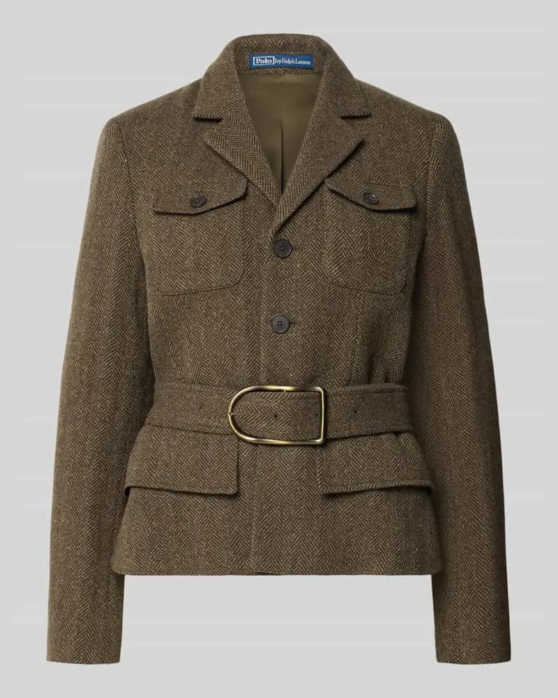 Ralph Lauren Taillierter Kurzblazer aus Woll-Mix Flanell