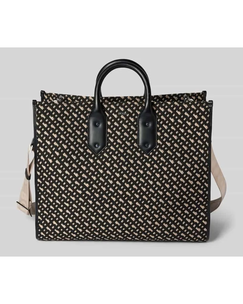 HUGO BOSS Tote Bag mit Logo-Muster Modell 'Sandy Marine