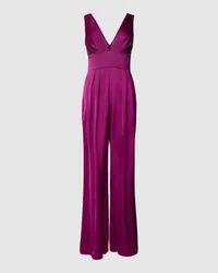 Mascara Jumpsuit mit V-Ausschnitt Fuchsia