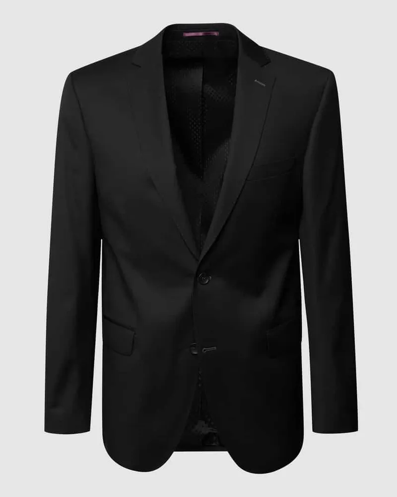 Carl Gross Modern Fit 2-Knopf-Sakko aus Schurwolle Black